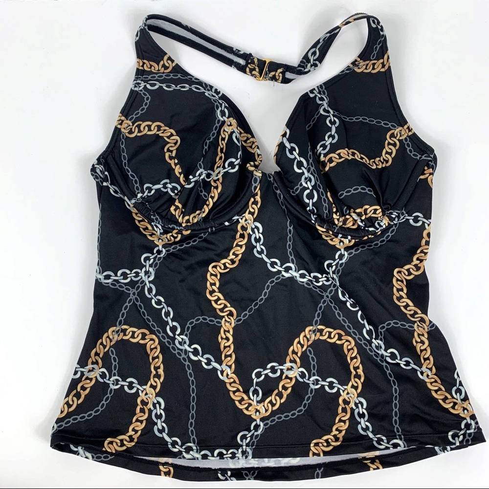 Victoria’s Secret Black Chain Tankini Size 34D